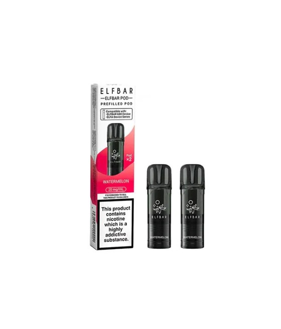 20mg Elf Bar 600 Prefilled Pods 2ml 1200 Puffs - 2 Pcs