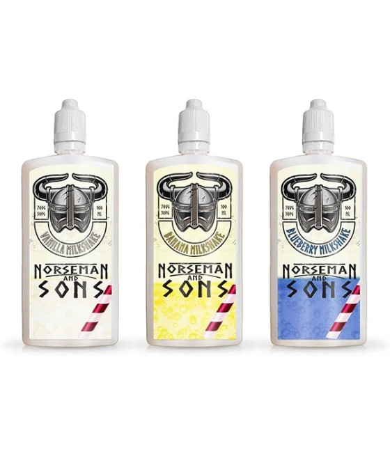 Norsemen 100ml Shortfill Flask Milkshakes 0mg (70VG/30PG)
