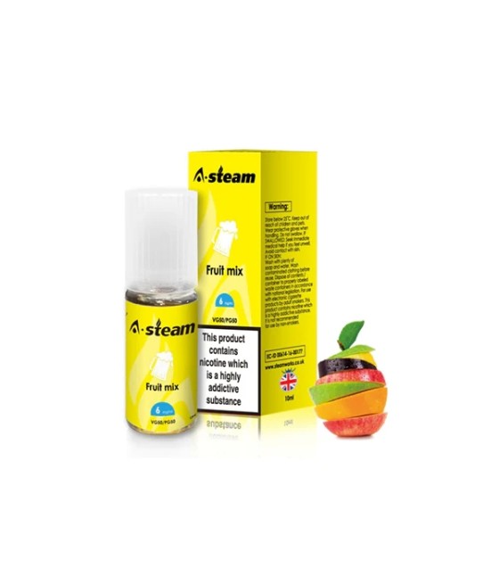 A-Steam Fruit Flavours 6MG 10ML (50VG/50PG)