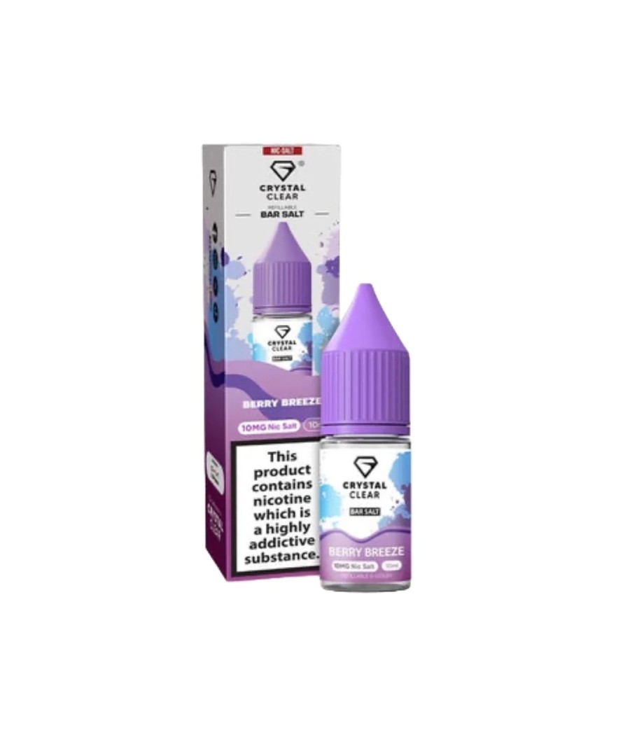 10mg Crystal Clear Bar Salt 10ml (50VG/50PG)