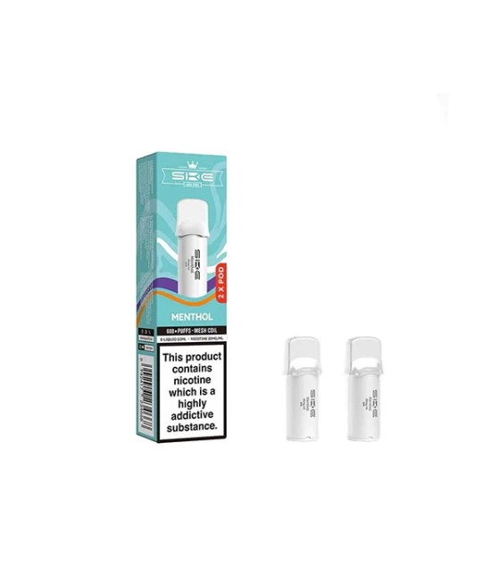 20mg SKE Crystal Pro Replacement Prefilled Pods 2ml 1200 Puffs - 2 Pcs