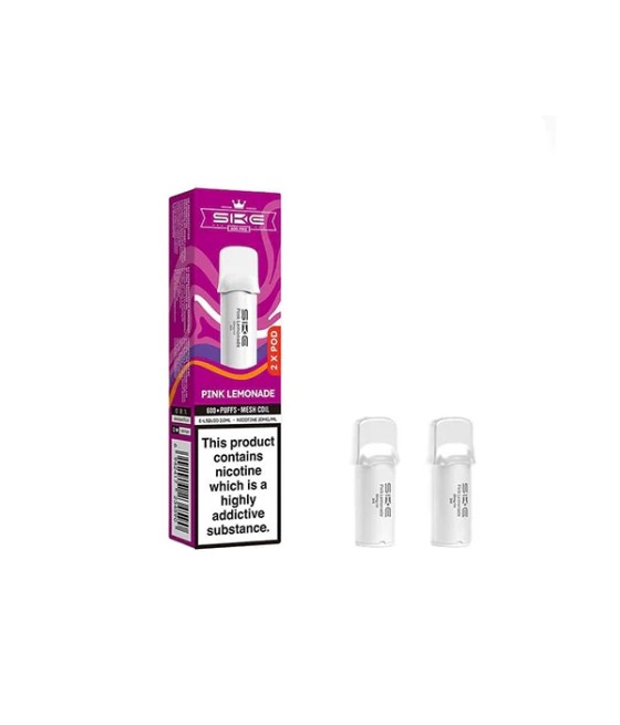 20mg SKE Crystal Pro Replacement Prefilled Pods 2ml 1200 Puffs - 2 Pcs