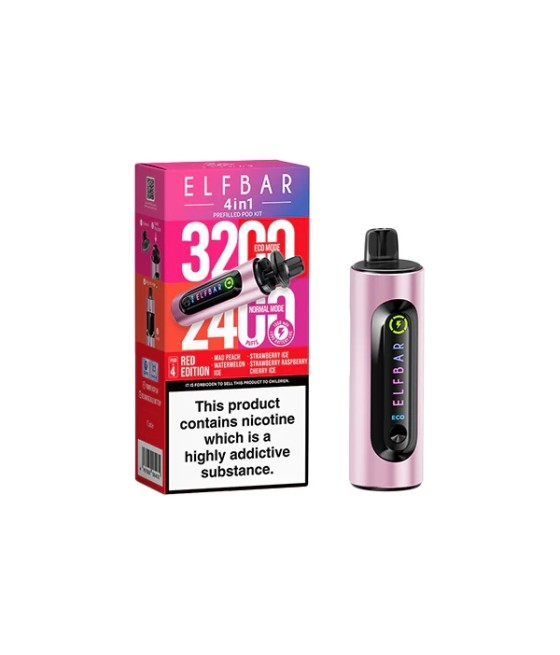 20mg Elf Bar 4 in 1  Pod Vape Kit 3200 Puffs