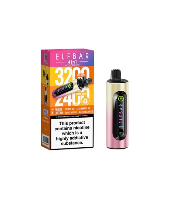 20mg Elf Bar 4 in 1  Pod Vape Kit 3200 Puffs