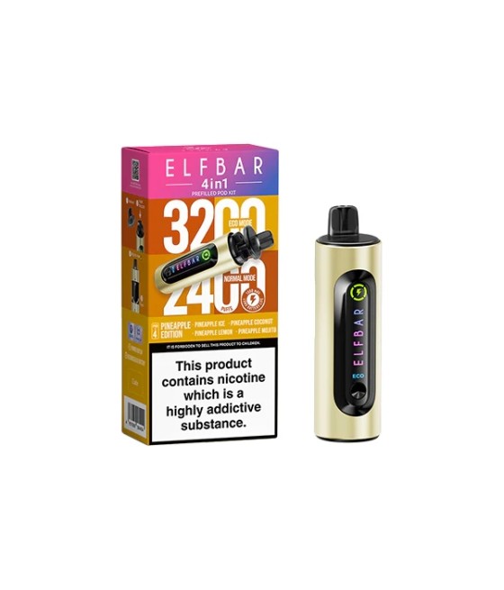 20mg Elf Bar 4 in 1  Pod Vape Kit 3200 Puffs