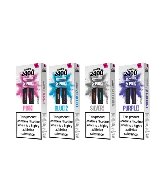 20mg Vapes Bars Angel 2400 Prefilled Pods 2ml 1200 Puffs - 2 Pcs