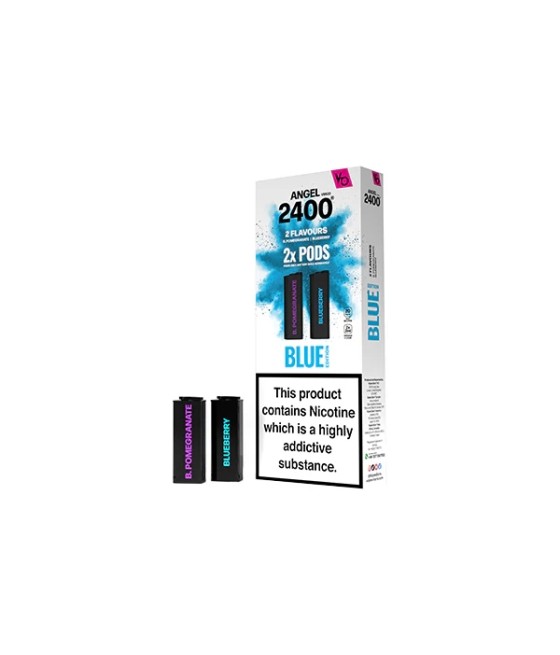 20mg Vapes Bars Angel 2400 Prefilled Pods 2ml 1200 Puffs - 2 Pcs