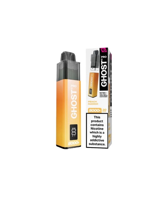 20mg Ghost Pro 8000+ By Vapes Bars Prefilled Pod Vape Kit