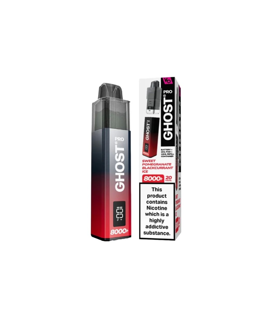 20mg Ghost Pro 8000+ By Vapes Bars Prefilled Pod Vape Kit