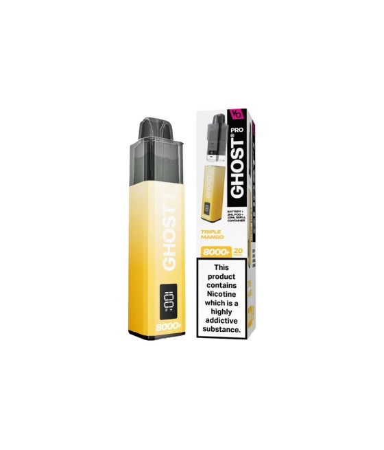 20mg Ghost Pro 8000+ By Vapes Bars Prefilled Pod Vape Kit