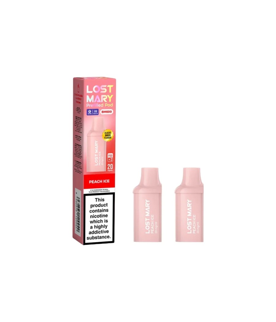 20mg Lost Mary BM600 Prefilled Replacement Pods 1200 Puffs - 2 Pcs