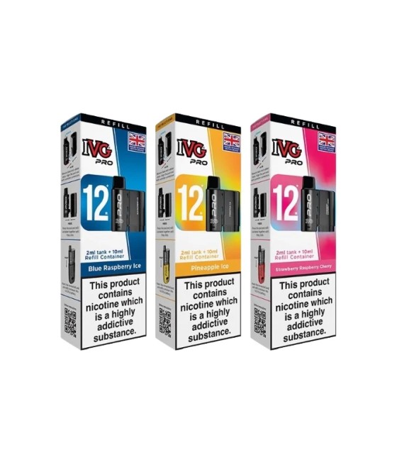 10mg IVG Pro 12 Refill Pods 10000 Puffs