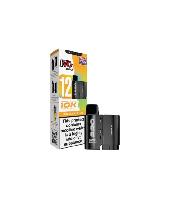 10mg IVG Pro 12 Refill Pods 10000 Puffs