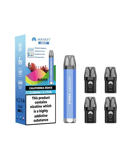 20mg Hayati Remix 4in1 2400 Pod Kit 2400 Puffs
