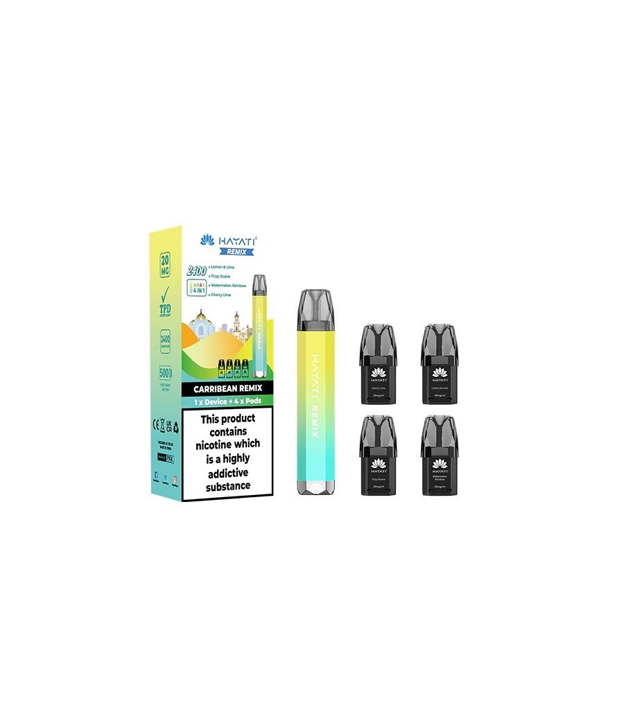 20mg Hayati Remix 4in1 2400 Pod Kit 2400 Puffs