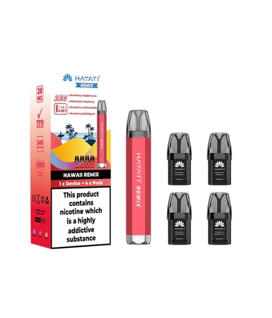 20mg Hayati Remix 4in1 2400 Pod Kit 2400 Puffs