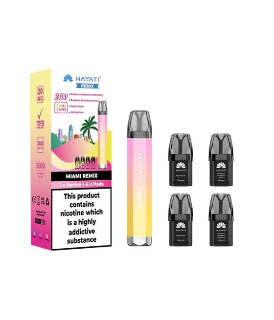20mg Hayati Remix 4in1 2400 Pod Kit 2400 Puffs