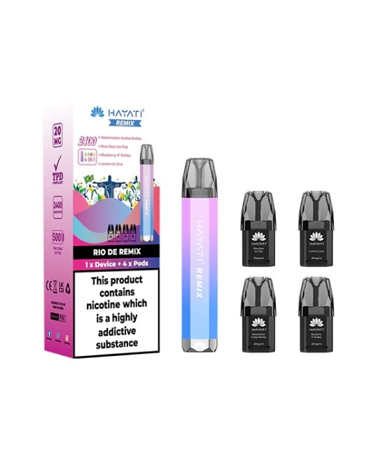 20mg Hayati Remix 4in1 2400 Pod Kit 2400 Puffs
