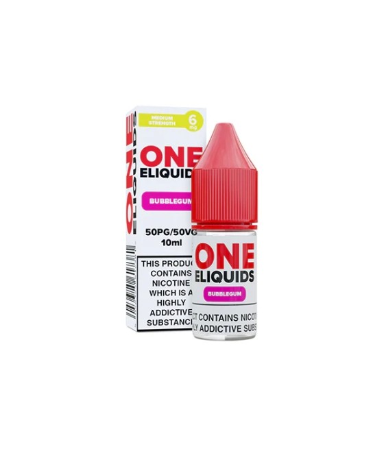 6mg One E-Liquids Flavoured Nicotine E-Liquid 10ml (50VG/50PG)
