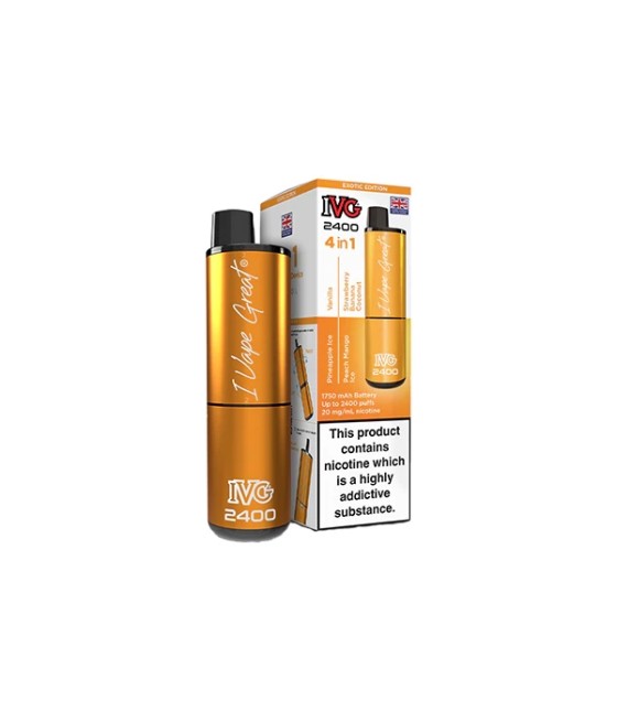 20mg IVG 2400 4 in 1 Multi Edition Rechargeable Pod Vape Kit 2400 Puffs
