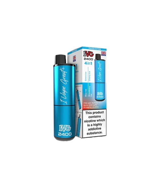 20mg IVG 2400 4 in 1 Multi Edition Rechargeable Pod Vape Kit 2400 Puffs