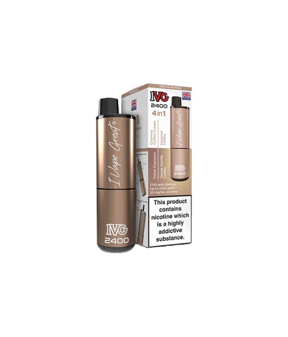 20mg IVG 2400 4 in 1 Multi Edition Rechargeable Pod Vape Kit 2400 Puffs