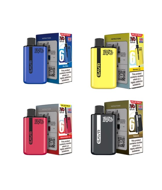 20mg I VG SAVR Prefilled Pod Vape Kit 3000 Puffs