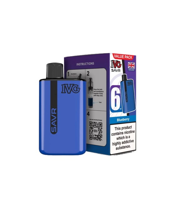 20mg I VG SAVR Prefilled Pod Vape Kit 3000 Puffs