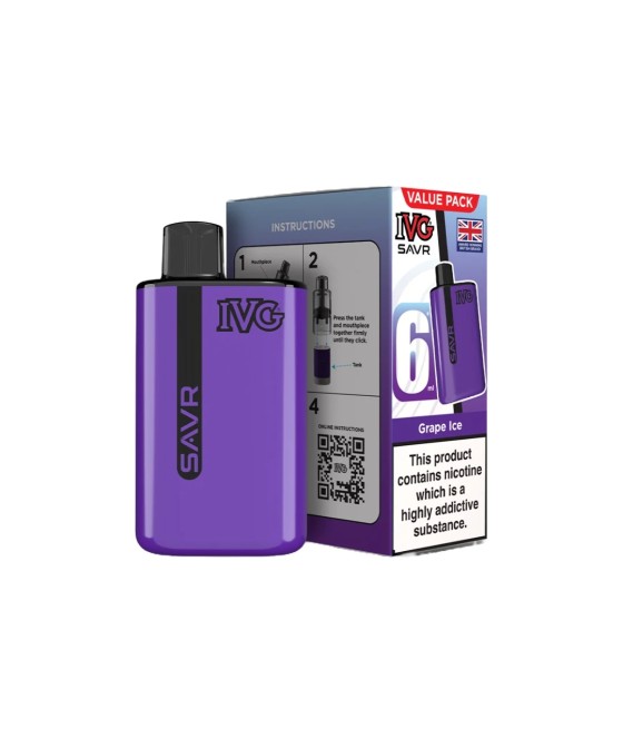 20mg I VG SAVR Prefilled Pod Vape Kit 3000 Puffs