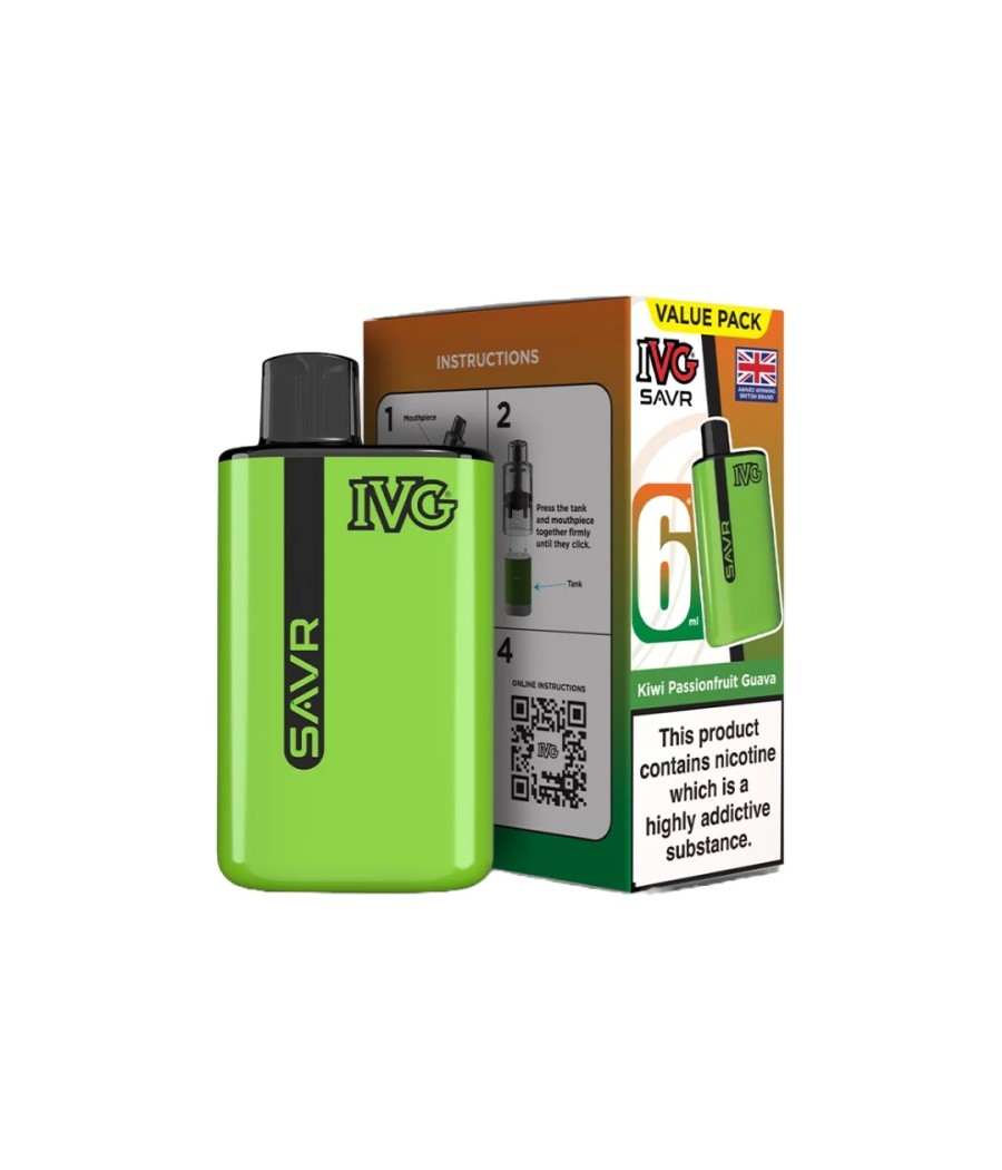 20mg I VG SAVR Prefilled Pod Vape Kit 3000 Puffs