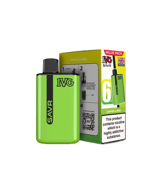 20mg I VG SAVR Prefilled Pod Vape Kit 3000 Puffs