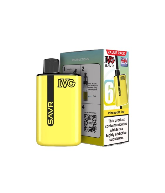 20mg I VG SAVR Prefilled Pod Vape Kit 3000 Puffs