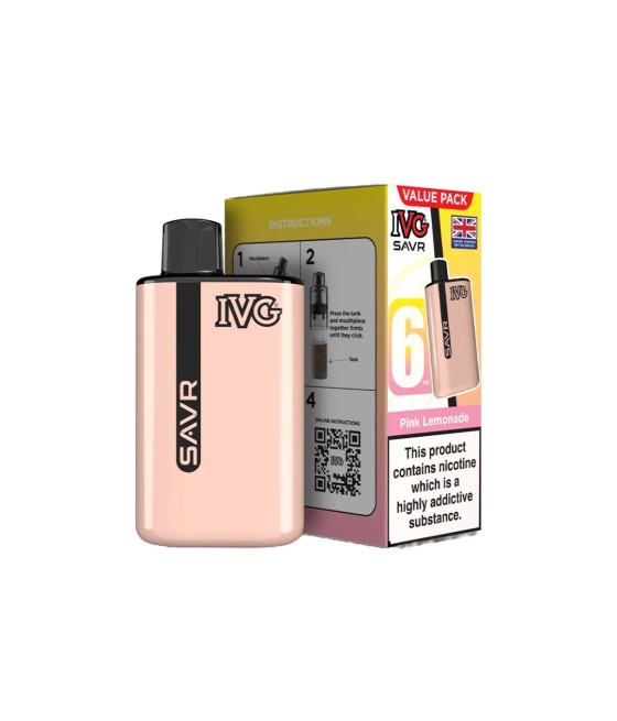 20mg I VG SAVR Prefilled Pod Vape Kit 3000 Puffs