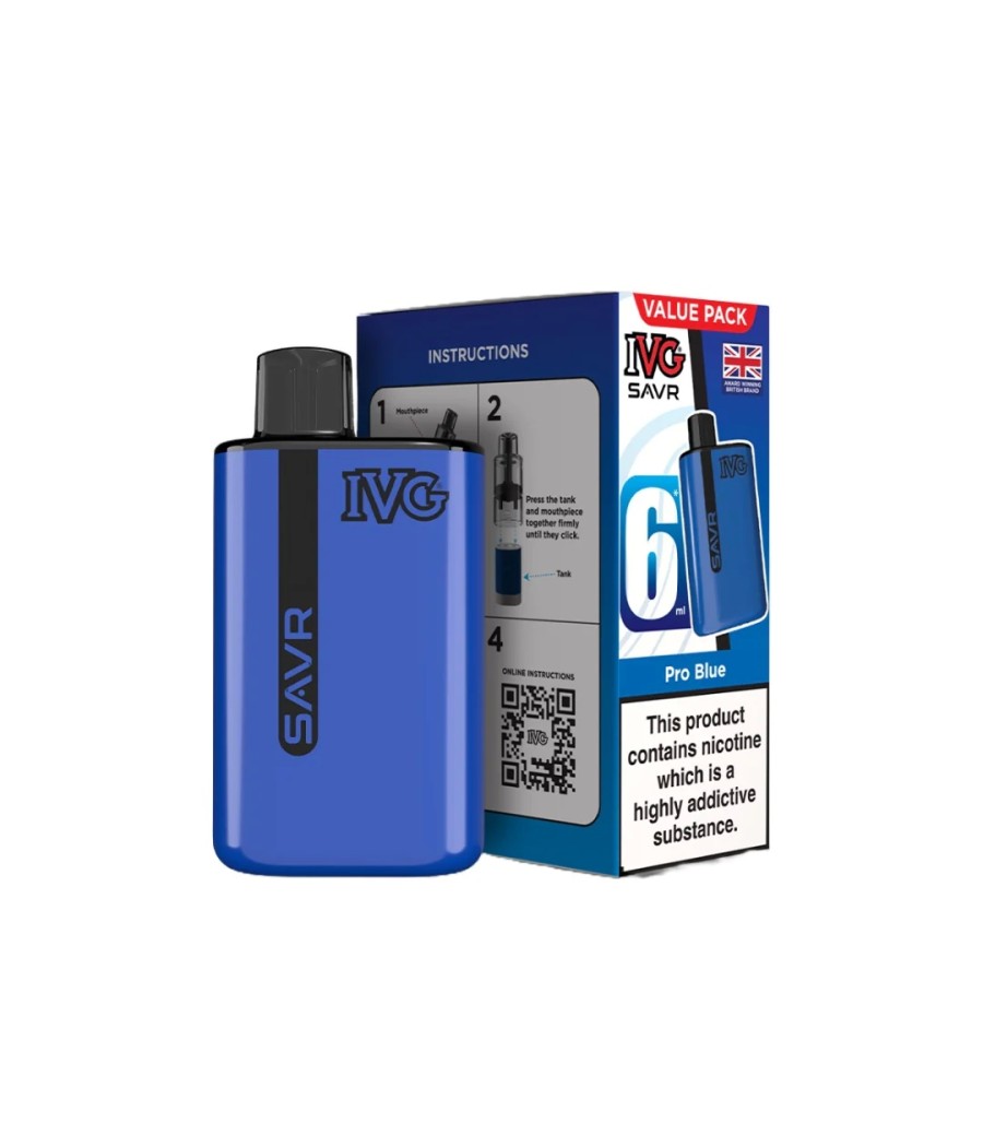 20mg I VG SAVR Prefilled Pod Vape Kit 3000 Puffs