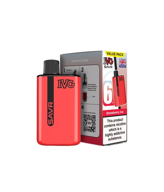 20mg I VG SAVR Prefilled Pod Vape Kit 3000 Puffs
