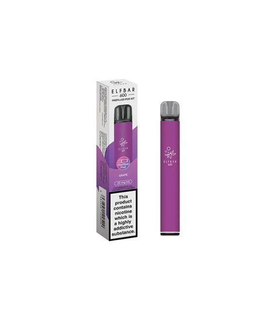 20mg Elf Bar 600 Prefilled Pod Vape Kit 600 Puffs