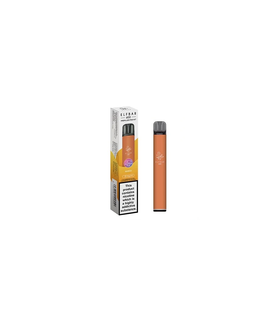 20mg Elf Bar 600 Prefilled Pod Vape Kit 600 Puffs