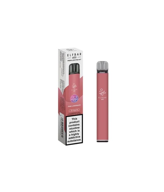 20mg Elf Bar 600 Prefilled Pod Vape Kit 600 Puffs