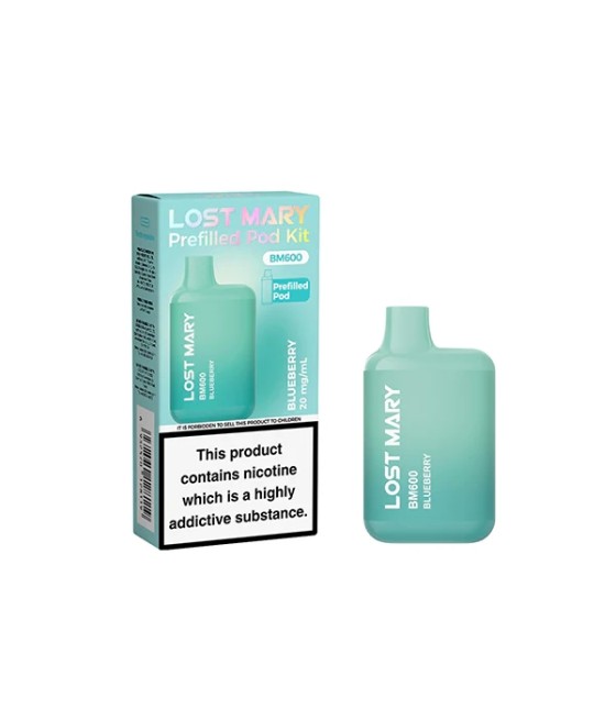 20mg Lost Mary BM600 Prefilled Pod Vape Kit 600 Puffs