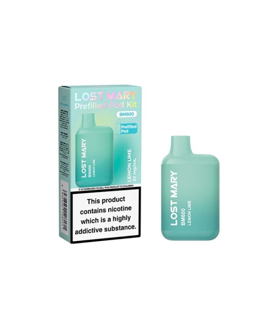20mg Lost Mary BM600 Prefilled Pod Vape Kit 600 Puffs