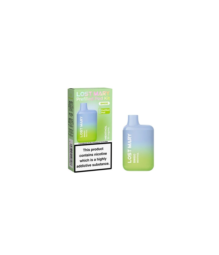 20mg Lost Mary BM600 Prefilled Pod Vape Kit 600 Puffs