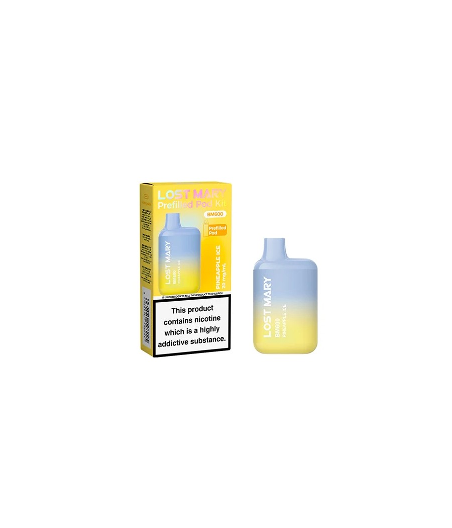 20mg Lost Mary BM600 Prefilled Pod Vape Kit 600 Puffs