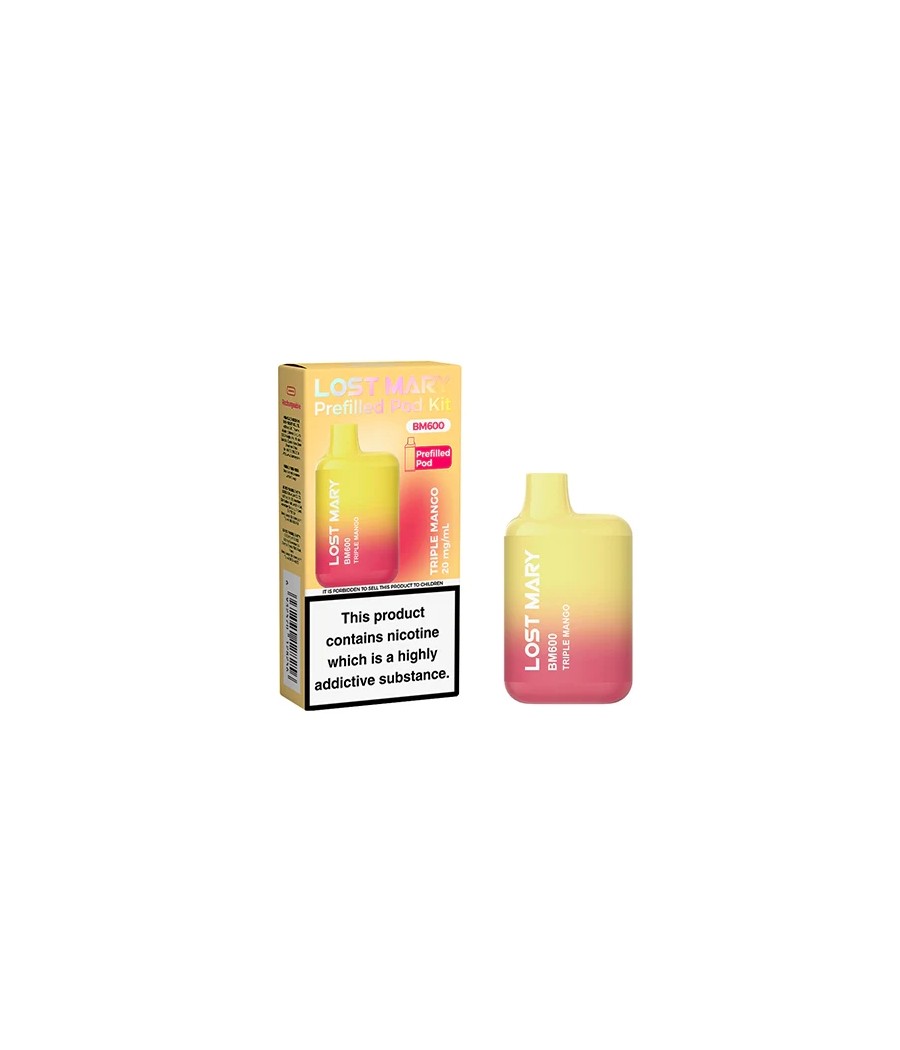 20mg Lost Mary BM600 Prefilled Pod Vape Kit 600 Puffs