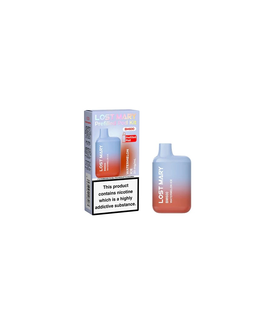 20mg Lost Mary BM600 Prefilled Pod Vape Kit 600 Puffs