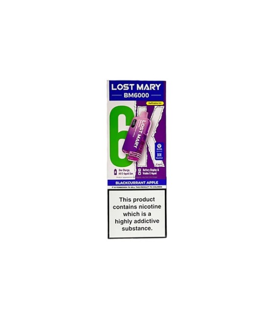 20mg LOST MARY BM6000 Refillable Pod Kit - 6000 Puffs