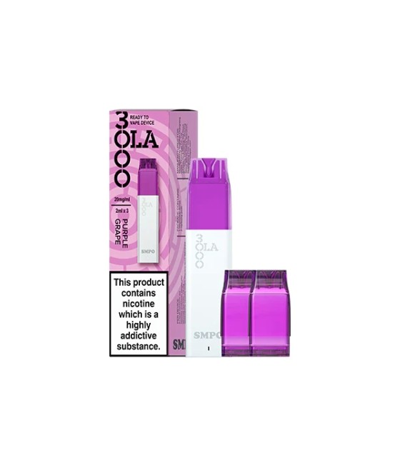 20mg SMPO Ola 3000 Prefilled Pod Vape Kit - 2ml (Pack of 3)