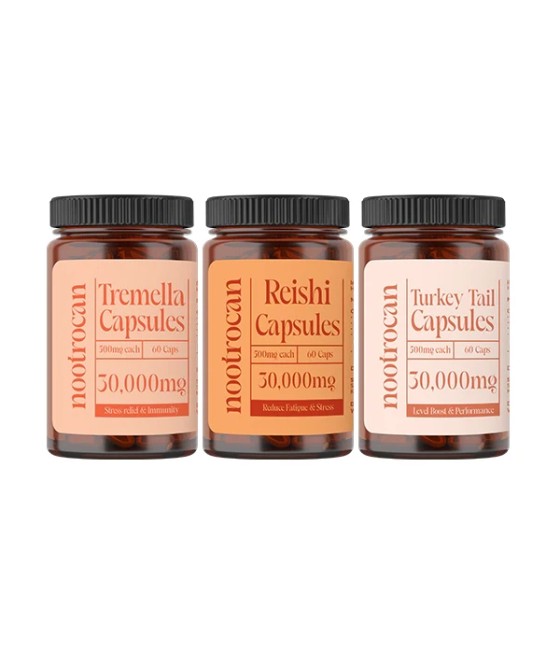 Nootrocan 30000mg Nootropic Vegan Mushroom Capsules - 60 Caps