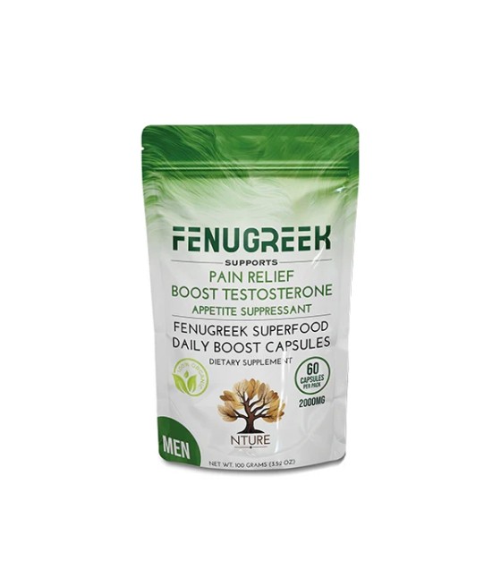 NTURE 2000mg Fenugreek Men Capsules - 60 Caps