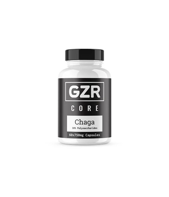 GZR 750mg Chaga Capsules - 60 Capsules