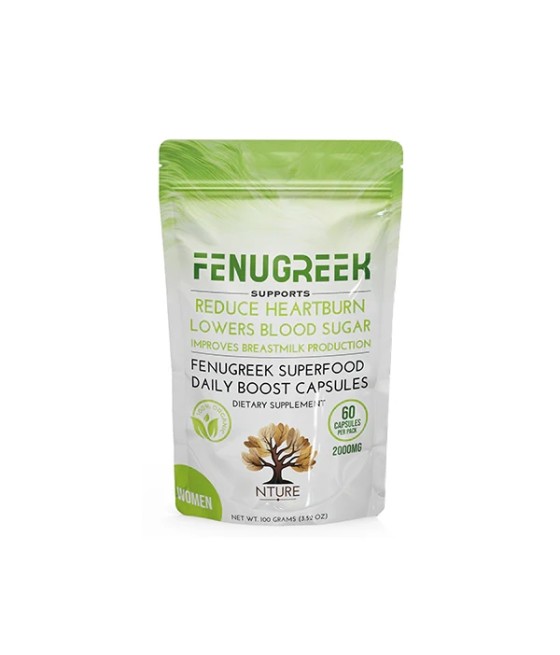 NTURE 2000mg Fenugreek Womens Capsules - 60 Caps